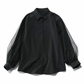【エムセブンデイズ/M7days】の袖チュールシャツ 人気、トレンドファッション・服の通販 founy(ファニー) ファッション Fashion レディースファッション Fashion for Women トップス・カットソー Cut & Sew Tops シャツ・ブラウス・オフィスカジュアル Elegant Blouses & Button-Ups エレガント 上品 Elegant コンシャス Conscious, Bodycon ストレッチ Stretch, Stretchy Fabric タイプライター Typewriter Fabric, Crisp Cotton チュール Tulip, Tulip Motif ベーシック Basic, Essential レギュラー Regular, Standard Fit 洗える Machine Washable |ID:prp329100004715371