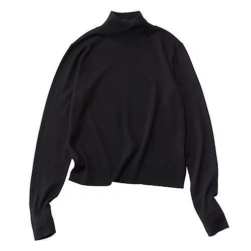 【エムセブンデイズ/M7days】のショート丈ハイネックニット インテリア・キッズ・メンズ・レディースファッション・服の通販 founy(ファニー) 　ファッション　Fashion　レディースファッション　Fashion for Women　トップス・カットソー　Cut & Sew Tops　ニット　Knit Tops & Sweaters　インナー　Innerwear　ショート　Short, Short Length　シンプル　Simple, Minimal　ジャケット　Jacket, Outerwear　タートル　Turtleneck, Turtle Collar　ハイネック　High Neck, Mock Neck　A/W・秋冬　Autumn/Winter　ブラック|ID: prp329100004715386 ipo3291000000034068371
