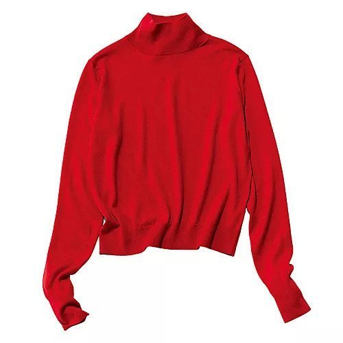 【エムセブンデイズ/M7days】のショート丈ハイネックニット インテリア・キッズ・メンズ・レディースファッション・服の通販 founy(ファニー) 　ファッション　Fashion　レディースファッション　Fashion for Women　トップス・カットソー　Cut & Sew Tops　ニット　Knit Tops & Sweaters　インナー　Innerwear　ショート　Short, Short Length　シンプル　Simple, Minimal　ジャケット　Jacket, Outerwear　タートル　Turtleneck, Turtle Collar　ハイネック　High Neck, Mock Neck　A/W・秋冬　Autumn/Winter　レッド|ID: prp329100004715386 ipo3291000000035856033