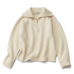 【石毛のりえ/Ishige Norie】 【Marisol別注】ハーフジップニット人気、トレンドファッション・服の通販 founy(ファニー) ファッション Fashion レディースファッション Fashion for Women トップス・カットソー Cut & Sew Tops ニット Knit Tops & Sweaters シルバー Silver, Metallic Silver ジップ Zip, Zipper ミラノリブ Milano Rib, Milano Stitch 別注 Limited Edition, Custom Order |ID:prp329100004715388