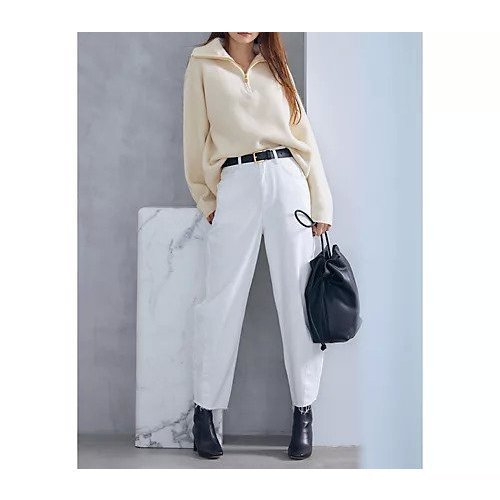【石毛のりえ/Ishige Norie】の【Marisol別注】ハーフジップニット 人気、トレンドファッション・服の通販 founy(ファニー) 　ファッション　Fashion　レディースファッション　Fashion for Women　トップス・カットソー　Cut & Sew Tops　ニット　Knit Tops & Sweaters　シルバー　Silver, Metallic Silver　ジップ　Zip, Zipper　ミラノリブ　Milano Rib, Milano Stitch　別注　Limited Edition, Custom Order　other-2|ID: prp329100004715388 ipo3291000000034068387