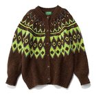 【グリーンバター/GREEN BUTTER】のAlpaca Nordic Cardigan ブラウン|ID: prp329100004715394 ipo3291000000034068417
