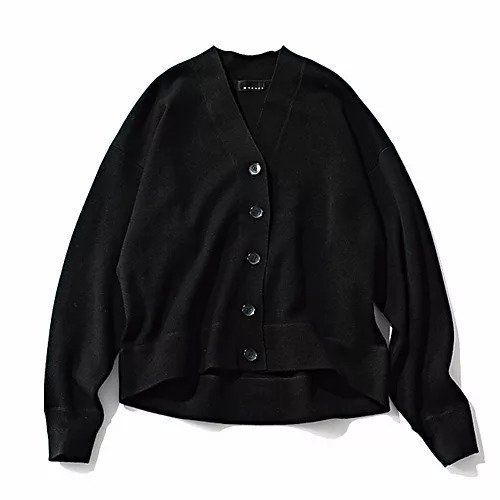 【エムセブンデイズ/M7days】の【東原妙子さんコラボ】着丈が選べるV ネックカーディガン インテリア・キッズ・メンズ・レディースファッション・服の通販 founy(ファニー) 　ファッション　Fashion　レディースファッション　Fashion for Women　トップス・カットソー　Cut & Sew Tops　カーディガン・羽織り　Layered Style Cardigans　おすすめ　Recommended / Our Picks　カーディガン　Cardigan, Knitwear　コラボ　Collaboration, Collab　ショート　Short, Short Length　スウェット / スエット　Sweatshirt, Sweatwear　レギュラー　Regular, Standard Fit　秋　Autumn　ブラック|ID: prp329100004715396 ipo3291000000034068436