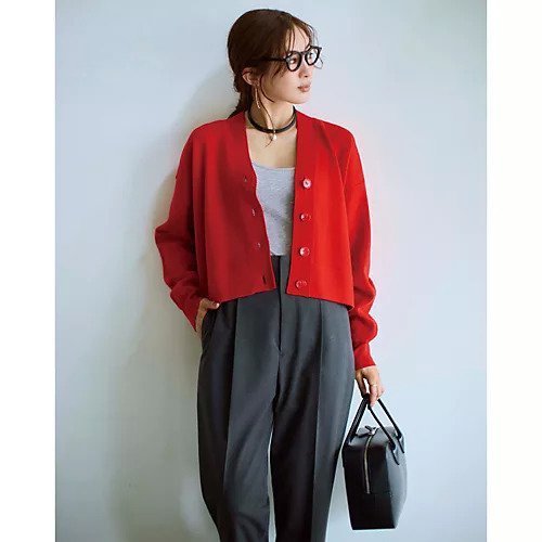 【エムセブンデイズ/M7days】の【東原妙子さんコラボ】着丈が選べるV ネックカーディガン 人気、トレンドファッション・服の通販 founy(ファニー) 　ファッション　Fashion　レディースファッション　Fashion for Women　トップス・カットソー　Cut & Sew Tops　カーディガン・羽織り　Layered Style Cardigans　おすすめ　Recommended / Our Picks　カーディガン　Cardigan, Knitwear　コラボ　Collaboration, Collab　ショート　Short, Short Length　スウェット / スエット　Sweatshirt, Sweatwear　レギュラー　Regular, Standard Fit　秋　Autumn　other-2|ID: prp329100004715396 ipo3291000000034068440