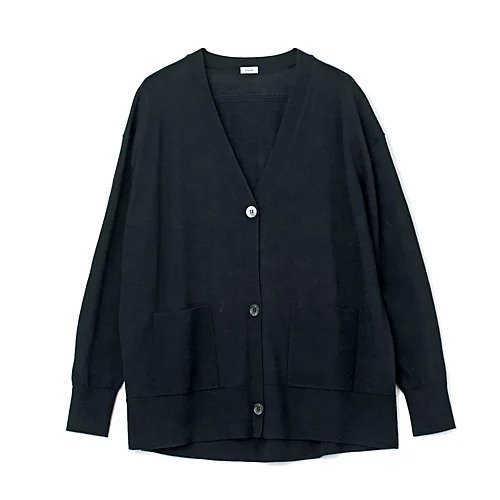 【ドロウェル/drawell】のバックフレアカーディガン インテリア・キッズ・メンズ・レディースファッション・服の通販 founy(ファニー) 　ファッション　Fashion　レディースファッション　Fashion for Women　トップス・カットソー　Cut & Sew Tops　カーディガン・羽織り　Layered Style Cardigans　バッグ　Bags　なめらか　Smooth, Silky Texture　エレガント 上品　Elegant　フレア　Flare, Flared　ポケット　Pocket, Pocket Detail　ヨーク　Yoke, Yoke Design　洗える　Machine Washable　ブラック|ID: prp329100004715399 ipo3291000000034068453