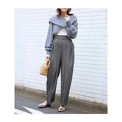 【カデュネ/CADUNE】の【Marisol別注】[マシンウォッシャブル]ハイウエストタックパンツ 人気、トレンドファッション・服の通販 founy(ファニー) 　ファッション　Fashion　レディースファッション　Fashion for Women　パンツ　Pants & Trousers　シンプル　Simple, Minimal　ストレッチ　Stretch, Stretchy Fabric　センター　Center, Center Line　ロールアップ　Roll-Up, Cuffed Hem　ワイド　Wide, Wide Fit　別注　Limited Edition, Custom Order　洗える　Machine Washable　other-3|ID: prp329100004715434 ipo3291000000034068699