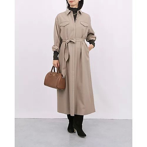 【エムセブンデイズ/M7days】のタイつきハリ感コート風ワンピース 人気、トレンドファッション・服の通販 founy(ファニー) ファッション Fashion レディースファッション Fashion for Women アウター Coat / Outerwear Collection コート・ロングコート・ピーコート Long Coats, Peacoats & More ストレッチ Stretch, Stretchy Fabric バランス Balance, Style Balance ポケット Pocket, Pocket Detail メタル Metal, Metal Parts ロング Long, Long-Length 洗える Machine Washable other-3|ID: prp329100004715461 ipo3291000000034092254