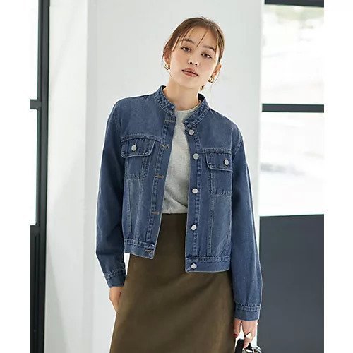 【スタイルデリ/STYLE DELI】のスタンドネックデニムジャケット インテリア・キッズ・メンズ・レディースファッション・服の通販 founy(ファニー) 　ファッション　Fashion　レディースファッション　Fashion for Women　アウター　Coat / Outerwear Collection　レディースジャケット・軽アウター　Jackets　デニムジャケット / カジュアルアウター　Denim Jackets　イエロー　Yellow　サロペット　Overalls, Salopette　シルバー　Silver, Metallic Silver　ジャケット　Jacket, Outerwear　スタイリッシュ　Stylish, Fashionable　スタンド　Stand Collar, Upright Stand　ストレート　Straight, Straight Cut　スリット　Slit, Slit Detail　デニム　Denim, Jeans Material　長袖　Long Sleeve, Full Sleeve　バランス　Balance, Style Balance　フラップ　Flap, Flap Pocket　フロント　Front, Front Design　ベーシック　Basic, Essential　ポケット　Pocket, Pocket Detail　ワイド　Wide, Wide Fit　冬　Winter / This Winter　ブルー|ID: prp329100004715476 ipo3291000000034068975