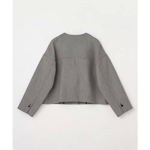 【レキュップ/LEQUIPE】のバイカラーチェックジャケット 人気、トレンドファッション・服の通販 founy(ファニー) 　ファッション　Fashion　レディースファッション　Fashion for Women　アウター　Coat / Outerwear Collection　レディースジャケット・軽アウター　Jackets　インナー　Innerwear　ウォーム　Warm Fabric　ジャケット　Jacket, Outerwear　ハウンドトゥース　Houndstooth, Dogtooth Check　ポケット　Pocket, Pocket Detail　無地　Plain, Solid Color　other-2|ID: prp329100004715477 ipo3291000000034068982