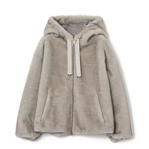 【ヘルノ/HERNO】のエコファーブルゾン インテリア・キッズ・メンズ・レディースファッション・服の通販 founy(ファニー) 　ファッション　Fashion　レディースファッション　Fashion for Women　アウター　Coat / Outerwear Collection　ブルゾンジャケット・スポーティアウター　Blouson Jackets　メランジ　Melange, Mixed Yarn　ラグジュアリー　Luxury, Elegant　リアル　Real, Realistic　リュクス　Luxury, Elegant, High-End, Chic　ライトグレー|ID: prp329100004715482 ipo3291000000034069003