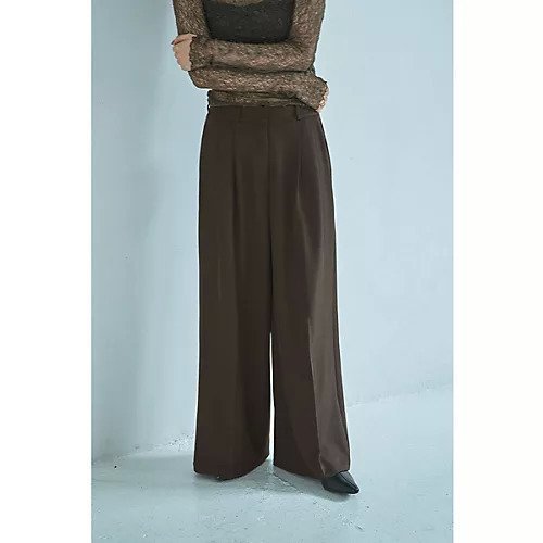 【マージュール/marjour】のNUANCE BROWN WIDE TUCKPANTS インテリア・キッズ・メンズ・レディースファッション・服の通販 founy(ファニー) https://founy.com/ ファッション Fashion レディースファッション Fashion for Women パンツ Pants & Trousers 今季 This Season, Current Season スウェット / スエット Sweatshirt, Sweatwear ストレッチ Stretch, Stretchy Fabric スーツ Suit, Formalwear ポケット Pocket, Pocket Detail マニッシュ Mannish, Boyish ワイド Wide, Wide Fit A/W・秋冬 Autumn/Winter エレガント 上品 Elegant |ID: prp329100004715650 ipo3291000000034069983