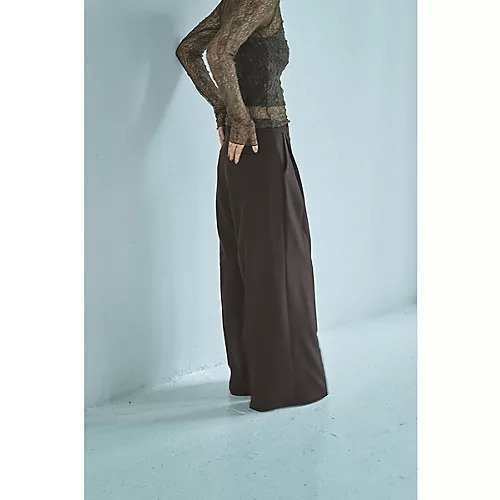 【マージュール/marjour】のNUANCE BROWN WIDE TUCKPANTS 人気、トレンドファッション・服の通販 founy(ファニー) 　ファッション　Fashion　レディースファッション　Fashion for Women　パンツ　Pants & Trousers　今季　This Season, Current Season　スウェット / スエット　Sweatshirt, Sweatwear　ストレッチ　Stretch, Stretchy Fabric　スーツ　Suit, Formalwear　ポケット　Pocket, Pocket Detail　マニッシュ　Mannish, Boyish　ワイド　Wide, Wide Fit　A/W・秋冬　Autumn/Winter　エレガント 上品　Elegant　other-3|ID: prp329100004715650 ipo3291000000034069986