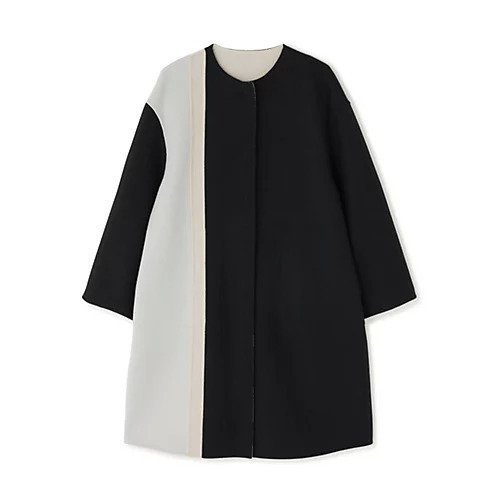 【アドーア/ADORE】のCa混2TONEリバーノーカラーコート インテリア・キッズ・メンズ・レディースファッション・服の通販 founy(ファニー) 　ファッション　Fashion　レディースファッション　Fashion for Women　アウター　Coat / Outerwear Collection　コート・ロングコート・ピーコート　Long Coats, Peacoats & More　オレンジ　Orange　スタンダード　Standard, Basic　定番　Standard, Basic Item　フィット　Fit, Slim Fit　別注　Limited Edition, Custom Order　冬　Winter / This Winter　おすすめ　Recommended / Our Picks　ビジネス 仕事 通勤　Business / Work / Commuting　ブラック|ID: prp329100004716631 ipo3291000000034078997