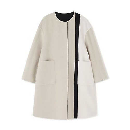 【アドーア/ADORE】のCa混2TONEリバーノーカラーコート 人気、トレンドファッション・服の通販 founy(ファニー) 　ファッション　Fashion　レディースファッション　Fashion for Women　アウター　Coat / Outerwear Collection　コート・ロングコート・ピーコート　Long Coats, Peacoats & More　オレンジ　Orange　スタンダード　Standard, Basic　定番　Standard, Basic Item　フィット　Fit, Slim Fit　別注　Limited Edition, Custom Order　冬　Winter / This Winter　おすすめ　Recommended / Our Picks　ビジネス 仕事 通勤　Business / Work / Commuting　other-2|ID: prp329100004716631 ipo3291000000034079001