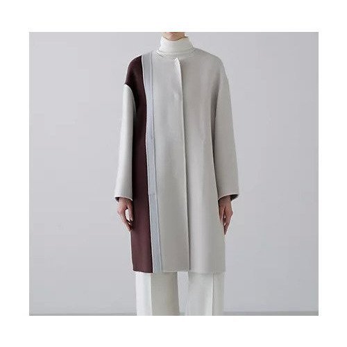【アドーア/ADORE】のCa混2TONEリバーノーカラーコート 人気、トレンドファッション・服の通販 founy(ファニー) 　ファッション　Fashion　レディースファッション　Fashion for Women　アウター　Coat / Outerwear Collection　コート・ロングコート・ピーコート　Long Coats, Peacoats & More　オレンジ　Orange　スタンダード　Standard, Basic　定番　Standard, Basic Item　フィット　Fit, Slim Fit　別注　Limited Edition, Custom Order　冬　Winter / This Winter　おすすめ　Recommended / Our Picks　ビジネス 仕事 通勤　Business / Work / Commuting　other-3|ID: prp329100004716631 ipo3291000000034079003