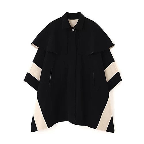 【アドーア/ADORE】のCa混2TONEリバーケープコート インテリア・キッズ・メンズ・レディースファッション・服の通販 founy(ファニー) 　ファッション　Fashion　レディースファッション　Fashion for Women　アウター　Coat / Outerwear Collection　コート・ロングコート・ピーコート　Long Coats, Peacoats & More　おすすめ　Recommended / Our Picks　オレンジ　Orange　シンプル　Simple, Minimal　スタンダード　Standard, Basic　フィット　Fit, Slim Fit　ルーズ　Loose, Oversized　冬　Winter / This Winter　別注　Limited Edition, Custom Order　ブラック|ID: prp329100004716634 ipo3291000000034079014