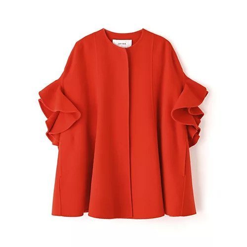 【アドーア/ADORE】のピュアカシミヤコート インテリア・キッズ・メンズ・レディースファッション・服の通販 founy(ファニー) 　ファッション　Fashion　レディースファッション　Fashion for Women　アウター　Coat / Outerwear Collection　コート・ロングコート・ピーコート　Long Coats, Peacoats & More　おすすめ　Recommended / Our Picks　スタンダード　Standard, Basic　バランス　Balance, Style Balance　フィット　Fit, Slim Fit　フレア　Flare, Flared　ポンチョ　Poncho, Cape Style　ラッフル　Ruffle, Frill　A/W・秋冬　Autumn/Winter　レッド|ID: prp329100004716636 ipo3291000000034079029