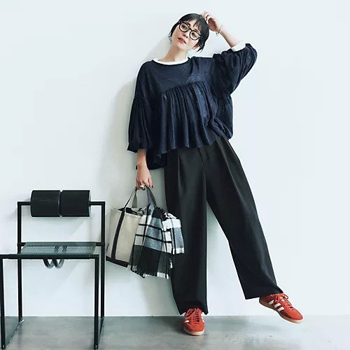 【カレンソロジー/Curensology】の【LEE別注】フラッフィーギャザーニットプルオーバー 人気、トレンドファッション・服の通販 founy(ファニー) 　ファッション　Fashion　レディースファッション　Fashion for Women　トップス・カットソー　Cut & Sew Tops　ニット　Knit Tops & Sweaters　カジュアルプルオーバー・ニットトップス　Pullovers & Knit Tops / Casual Pullovers　ギャザー　Gathered, Ruffled　シアー　Sheer, See-Through　バランス　Balance, Style Balance　フレア　Flare, Flared　エレガント 上品　Elegant　別注　Limited Edition, Custom Order　other-2|ID: prp329100004717770 ipo3291000000034089799