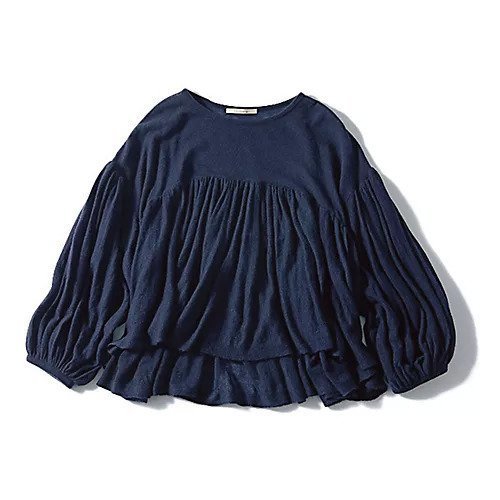 【カレンソロジー/Curensology】の【LEE別注】フラッフィーギャザーニットプルオーバー 人気、トレンドファッション・服の通販 founy(ファニー) 　ファッション　Fashion　レディースファッション　Fashion for Women　トップス・カットソー　Cut & Sew Tops　ニット　Knit Tops & Sweaters　カジュアルプルオーバー・ニットトップス　Pullovers & Knit Tops / Casual Pullovers　ギャザー　Gathered, Ruffled　シアー　Sheer, See-Through　バランス　Balance, Style Balance　フレア　Flare, Flared　エレガント 上品　Elegant　別注　Limited Edition, Custom Order　other-3|ID: prp329100004717770 ipo3291000000034089801