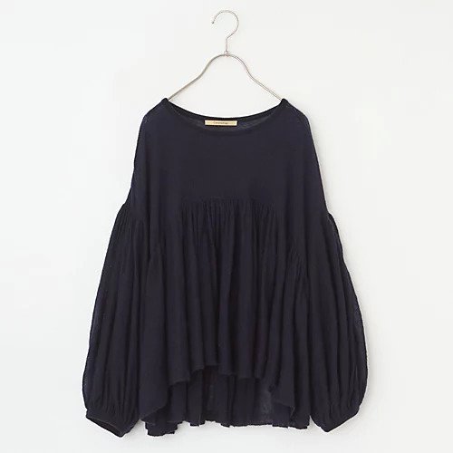 【カレンソロジー/Curensology】の【LEE別注】フラッフィーギャザーニットプルオーバー インテリア・キッズ・メンズ・レディースファッション・服の通販 founy(ファニー) ファッション Fashion レディースファッション Fashion for Women トップス・カットソー Cut & Sew Tops ニット Knit Tops & Sweaters カジュアルプルオーバー・ニットトップス Pullovers & Knit Tops / Casual Pullovers ギャザー Gathered, Ruffled シアー Sheer, See-Through バランス Balance, Style Balance フレア Flare, Flared エレガント 上品 Elegant 別注 Limited Edition, Custom Order ネイビー|ID: prp329100004717770 ipo3291000000035292119