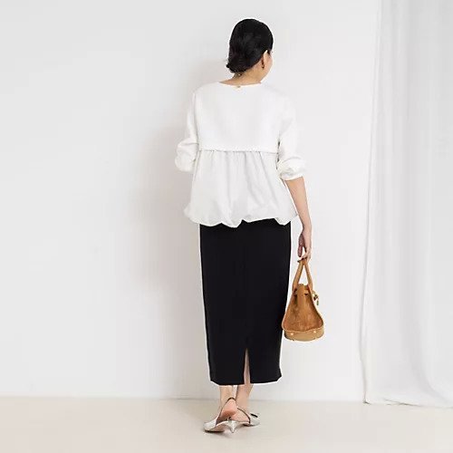 【ノーリーズソフィー/NOLLEY'S sophi】のウォッシャブルダンボール タフタバックバルーンプルオーバー 人気、トレンドファッション・服の通販 founy(ファニー) 　ファッション　Fashion　レディースファッション　Fashion for Women　トップス・カットソー　Cut & Sew Tops　カジュアルプルオーバー・ニットトップス　Pullovers & Knit Tops / Casual Pullovers　バッグ　Bags　2025年　2025　2025-2026秋冬・A/W　Autumn/Winter 2025–26 AW25–26　タフタ　Taffeta, Structured Fabric　バルーン　Balloon, Balloon Silhouette　フォルム　Silhouette, Form　other-3|ID: prp329100004717774 ipo3291000000034104090