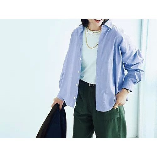 【トゥエルブクローゼット/12closet】の【DEAR DAYS】【洗える】バックフレアオーバーシャツ 人気、トレンドファッション・服の通販 founy(ファニー) 　ファッション　Fashion　レディースファッション　Fashion for Women　トップス・カットソー　Cut & Sew Tops　シャツ・ブラウス・オフィスカジュアル　Elegant Blouses & Button-Ups　バッグ　Bags　ギャザー　Gathered, Ruffled　ストライプ　Stripe, Striped Pattern　フロント　Front, Front Design　ヨーク　Yoke, Yoke Design　ワイド　Wide, Wide Fit　定番　Standard, Basic Item　洗える　Machine Washable　other-2|ID: prp329100004717776 ipo3291000000034089842