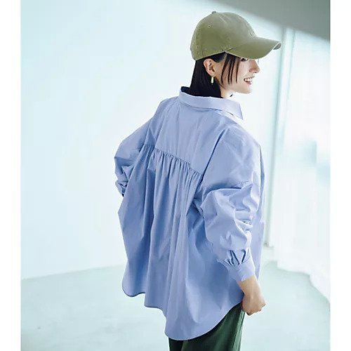【トゥエルブクローゼット/12closet】の【DEAR DAYS】【洗える】バックフレアオーバーシャツ 人気、トレンドファッション・服の通販 founy(ファニー) 　ファッション　Fashion　レディースファッション　Fashion for Women　トップス・カットソー　Cut & Sew Tops　シャツ・ブラウス・オフィスカジュアル　Elegant Blouses & Button-Ups　バッグ　Bags　ギャザー　Gathered, Ruffled　ストライプ　Stripe, Striped Pattern　フロント　Front, Front Design　ヨーク　Yoke, Yoke Design　ワイド　Wide, Wide Fit　定番　Standard, Basic Item　洗える　Machine Washable　other-3|ID: prp329100004717776 ipo3291000000034089844