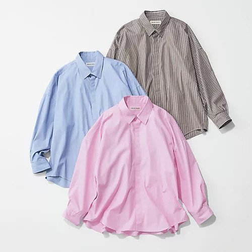 【トゥエルブクローゼット/12closet】の【DEAR DAYS】【洗える】バックフレアオーバーシャツ 人気、トレンドファッション・服の通販 founy(ファニー) 　ファッション　Fashion　レディースファッション　Fashion for Women　トップス・カットソー　Cut & Sew Tops　シャツ・ブラウス・オフィスカジュアル　Elegant Blouses & Button-Ups　バッグ　Bags　おすすめ　Recommended / Our Picks　ストライプ　Stripe, Striped Pattern　フレア　Flare, Flared　ブロード　Broadcloth, Fine Cotton　春　Spring　洗える　Machine Washable　other-3|ID: prp329100004717776 ipo3291000000035830490