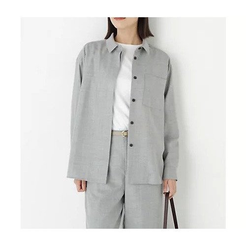 【ヒューマンウーマン/HUMAN WOMAN】のライトフラノウォッシャブルシャツ インテリア・キッズ・メンズ・レディースファッション・服の通販 founy(ファニー) 　ファッション　Fashion　レディースファッション　Fashion for Women　トップス・カットソー　Cut & Sew Tops　シャツ・ブラウス・オフィスカジュアル　Elegant Blouses & Button-Ups　おすすめ　Recommended / Our Picks　ウォッシャブル　Machine Washable　ウォーム　Warm Fabric　スタンダード　Standard, Basic　セットアップ　Set-Up, Coordinated Outfit　トップグレー|ID: prp329100004717798 ipo3291000000034090023