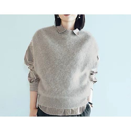 【トゥエルブクローゼット/12closet】の【DEAR DAYS】キッドモヘヤ混ベスト 人気、トレンドファッション・服の通販 founy(ファニー) 　ファッション　Fashion　レディースファッション　Fashion for Women　アウター　Coat / Outerwear Collection　トップス・カットソー　Cut & Sew Tops　ベスト&ジレ / 重ね着スタイル　Vests & Gilets　アンゴラ　Angora Knitwear　インナー　Innerwear　ブラウジング　Blouson Silhouette, Cinched Waist　ベスト　Vest, Waistcoat　秋　Autumn　other-3|ID: prp329100004717802 ipo3291000000034090058