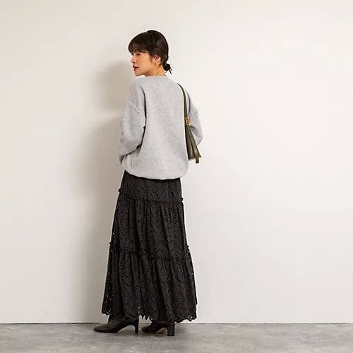 【ノーリーズ/NOLLEY'S】の【MAQWEL/マクウェル】スウェットライクニット 人気、トレンドファッション・服の通販 founy(ファニー) 　ファッション　Fashion　レディースファッション　Fashion for Women　トップス・カットソー　Cut & Sew Tops　ニット　Knit Tops & Sweaters　レディースパーカー・カジュアルフーディー　Casual Hoodies & Sweatshirts　スウェット・クルーネックトップス　Sweatshirts & Crewnecks / Relaxed Fit Sweat Tops　2025年　2025　2025-2026秋冬・A/W　Autumn/Winter 2025–26 AW25–26　おすすめ　Recommended / Our Picks　フレア　Flare, Flared　ボトム　Bottoms, Lower Wear　other-2|ID: prp329100004717805 ipo3291000000034090073
