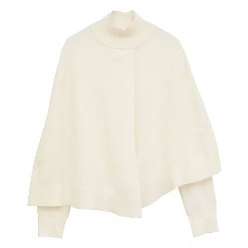 【クラネ/CLANE】のCAPE SET KNIT TOPS インテリア・キッズ・メンズ・レディースファッション・服の通販 founy(ファニー) 　ファッション　Fashion　レディースファッション　Fashion for Women　トップス・カットソー　Cut & Sew Tops　ニット　Knit Tops & Sweaters　2025年　2025　2025-2026秋冬・A/W　Autumn/Winter 2025–26 AW25–26　アシンメトリー　Asymmetrical Style　インナー　Innerwear　コンパクト　Compact, Small Size　シンプル　Simple, Minimal　ストレッチ　Stretch, Stretchy Fabric　スリーブ　Sleeve, Long Sleeve / Short Sleeve　マフラー　Scarf, Muffler　ロング　Long, Long-Length　エレガント 上品　Elegant　WHITE|ID: prp329100004717807 ipo3291000000034090087