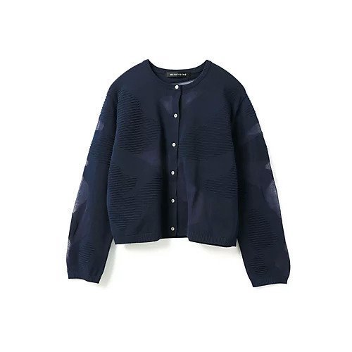 【ミズイロ インド/mizuiro ind】のシアーパターンカーディガン インテリア・キッズ・メンズ・レディースファッション・服の通販 founy(ファニー) 　ファッション　Fashion　レディースファッション　Fashion for Women　トップス・カットソー　Cut & Sew Tops　カーディガン・羽織り　Layered Style Cardigans　インナー　Innerwear　シアー　Sheer, See-Through　ネイビー|ID: prp329100004717809 ipo3291000000034090100