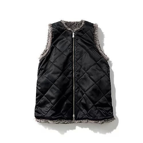 【カレンソロジー/Curensology】の【LEE別注】リバーキルトファーベスト 人気、トレンドファッション・服の通販 founy(ファニー) 　ファッション　Fashion　レディースファッション　Fashion for Women　アウター　Coat / Outerwear Collection　トップス・カットソー　Cut & Sew Tops　ベスト&ジレ / 重ね着スタイル　Vests & Gilets　キルティング　Quilted, Quilting　サテン　Satin, Glossy Fabric　タフタ　Taffeta, Structured Fabric　フェイクファー　Faux Fur, Imitation Fur　ポケット　Pocket, Pocket Detail　リュクス　Luxury, Elegant, High-End, Chic　別注　Limited Edition, Custom Order　other-2|ID: prp329100004717820 ipo3291000000034090184