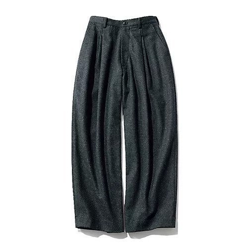 【トゥエルブクローゼット/12closet】の【DEAR DAYS】カシミヤ混バレルパンツ インテリア・キッズ・メンズ・レディースファッション・服の通販 founy(ファニー) 　ファッション　Fashion　レディースファッション　Fashion for Women　パンツ　Pants & Trousers　シンプル　Simple, Minimal　ドレープ　Drape, Draping Fabric　日本製　Made In Japan　チャコール|ID: prp329100004717839 ipo3291000000034090299