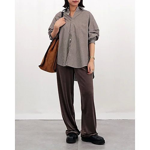 【トゥエルブクローゼット/12closet】の【洗える】【ストレッチ】ベロアパンツ 人気、トレンドファッション・服の通販 founy(ファニー) 　ファッション　Fashion　レディースファッション　Fashion for Women　パンツ　Pants & Trousers　ストレッチ　Stretch, Stretchy Fabric　ストレート　Straight, Straight Cut　トレンド　Trend, Trending Now　ドレープ　Drape, Draping Fabric　ベロア　Velour, Soft Velvet　エレガント 上品　Elegant　洗える　Machine Washable　秋　Autumn　other-2|ID: prp329100004717840 ipo3291000000035083693