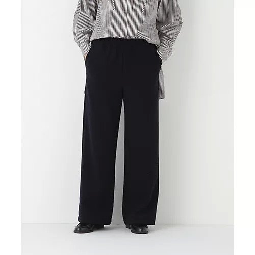 【ヒューマンウーマン/HUMAN WOMAN】のミルドジャージーストレートパンツ インテリア・キッズ・メンズ・レディースファッション・服の通販 founy(ファニー) 　ファッション　Fashion　レディースファッション　Fashion for Women　パンツ　Pants & Trousers　おすすめ　Recommended / Our Picks　シューズ　Shoes, Footwear　スタンダード　Standard, Basic　ストレート　Straight, Straight Cut　リラックス　Relax, Relaxed Fit　ワイド　Wide, Wide Fit　ネイビー|ID: prp329100004717855 ipo3291000000034090416