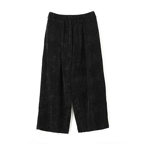 【ミズイロ インド/mizuiro ind】のベロアジャカードタックパンツ インテリア・キッズ・メンズ・レディースファッション・服の通販 founy(ファニー) 　ファッション　Fashion　レディースファッション　Fashion for Women　パンツ　Pants & Trousers　ベロア　Velour, Soft Velvet　ボトム　Bottoms, Lower Wear　リラックス　Relax, Relaxed Fit　エレガント 上品　Elegant　ブラック2|ID: prp329100004717862 ipo3291000000034090459