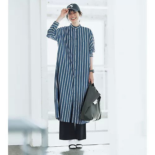 【ティッカ/TICCA】の【洗える】テントシャツワンピース 人気、トレンドファッション・服の通販 founy(ファニー) 　ファッション　Fashion　レディースファッション　Fashion for Women　ワンピース　Dresses　シャツワンピース / 1枚で着映えコーデ　Shirt Dresses　ストライプ　Stripe, Striped Pattern　タートル　Turtleneck, Turtle Collar　ダウン　Down, Puffer　ドレス　Dress, One-Piece　ドレープ　Drape, Draping Fabric　洗える　Machine Washable　other-2|ID: prp329100004717865 ipo3291000000034090477
