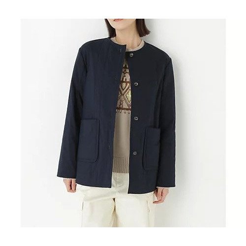 【ヒューマンウーマン/HUMAN WOMAN】のバーティカルキルティングノーカラージャケット 人気、トレンドファッション・服の通販 founy(ファニー) 　ファッション　Fashion　レディースファッション　Fashion for Women　アウター　Coat / Outerwear Collection　レディースジャケット・軽アウター　Jackets　ノーカラージャケット / シンプル上品コーデ　Collarless Jackets　おすすめ　Recommended / Our Picks　キルティング　Quilted, Quilting　ジャケット　Jacket, Outerwear　スタンダード　Standard, Basic　タフタ　Taffeta, Structured Fabric　パイピング　Piping, Trim Design　ボトム　Bottoms, Lower Wear　ロング　Long, Long-Length　 other-1|ID: prp329100004717930 ipo3291000000034090924