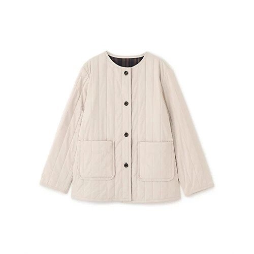 【ヒューマンウーマン/HUMAN WOMAN】のバーティカルキルティングノーカラージャケット 人気、トレンドファッション・服の通販 founy(ファニー) 　ファッション　Fashion　レディースファッション　Fashion for Women　アウター　Coat / Outerwear Collection　レディースジャケット・軽アウター　Jackets　ノーカラージャケット / シンプル上品コーデ　Collarless Jackets　おすすめ　Recommended / Our Picks　キルティング　Quilted, Quilting　ジャケット　Jacket, Outerwear　スタンダード　Standard, Basic　タフタ　Taffeta, Structured Fabric　パイピング　Piping, Trim Design　ボトム　Bottoms, Lower Wear　ロング　Long, Long-Length　other-2|ID: prp329100004717930 ipo3291000000034090929