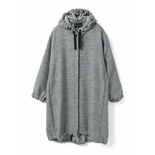 【ミズイロ インド/mizuiro ind】のウールブレンドフードコート インテリア・キッズ・メンズ・レディースファッション・服の通販 founy(ファニー) 　ファッション　Fashion　レディースファッション　Fashion for Women　アウター　Coat / Outerwear Collection　コート・ロングコート・ピーコート　Long Coats, Peacoats & More　クラシカル　Classical, Vintage-Inspired　ポケット　Pocket, Pocket Detail　モッズコート　Mods Coat, Military Parka　ワーク　Workwear, Utility Style　グレー|ID: prp329100004717935 ipo3291000000034090958