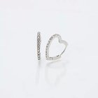 【フィービィー/phoebe】の【金属アレルギー対応】ワンタッチライナーハートビジューフープピアス シルバー|ID: prp329100004718177 ipo3291000000034092205