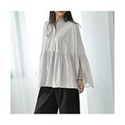 【スタイルデリ/STYLE DELI】の【BLK001】ポンチョ風シャツブラウス 人気、トレンドファッション・服の通販 founy(ファニー) ファッション Fashion レディースファッション Fashion for Women アウター Coat / Outerwear Collection ポンチョ・ケープコート Ponchos & Capes トップス・カットソー Cut & Sew Tops シャツ・ブラウス・オフィスカジュアル Elegant Blouses & Button-Ups 春 Spring ギャザー Gathered, Ruffled スリット Slit, Slit Detail ポンチョ Poncho, Cape Style おすすめ Recommended / Our Picks 夏 Summer 旅行 Travel thumbnail オフホワイト|ID: prp329100004719382 ipo3291000000034102908