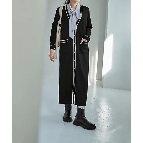 【スタイルデリ/STYLE DELI】の【LUXE】ライン配色ニットワンピース インテリア・キッズ・メンズ・レディースファッション・服の通販 founy(ファニー) 　ファッション　Fashion　レディースファッション　Fashion for Women　ワンピース　Dresses　ニットワンピース　Knit Dresses　インナー　Innerwear　春　Spring　カットソー　Cut and Sewn Top　シンプル　Simple, Minimal　スタイリッシュ　Stylish, Fashionable　スリット　Slit, Slit Detail　タートル　Turtleneck, Turtle Collar　長袖　Long Sleeve, Full Sleeve　ハイネック　High Neck, Mock Neck　フォルム　Silhouette, Form　ペチコート　Petticoat, Underskirt　ポケット　Pocket, Pocket Detail　メタル　Metal, Metal Parts　レギンス　Leggings, Stretch Pants　冬　Winter / This Winter　A/W・秋冬　Autumn/Winter　ブラック|ID: prp329100004719400 ipo3291000000034103073