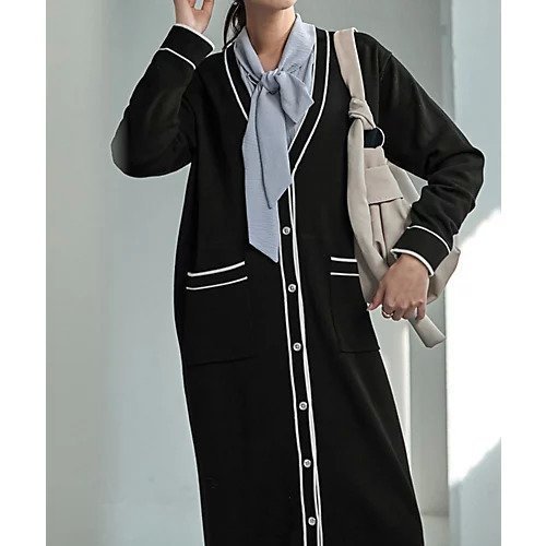 【スタイルデリ/STYLE DELI】の【LUXE】ライン配色ニットワンピース 人気、トレンドファッション・服の通販 founy(ファニー) 　ファッション　Fashion　レディースファッション　Fashion for Women　ワンピース　Dresses　ニットワンピース　Knit Dresses　インナー　Innerwear　春　Spring　カットソー　Cut and Sewn Top　シンプル　Simple, Minimal　スタイリッシュ　Stylish, Fashionable　スリット　Slit, Slit Detail　タートル　Turtleneck, Turtle Collar　長袖　Long Sleeve, Full Sleeve　ハイネック　High Neck, Mock Neck　フォルム　Silhouette, Form　ペチコート　Petticoat, Underskirt　ポケット　Pocket, Pocket Detail　メタル　Metal, Metal Parts　レギンス　Leggings, Stretch Pants　冬　Winter / This Winter　A/W・秋冬　Autumn/Winter　other-2|ID: prp329100004719400 ipo3291000000034103075