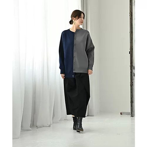 【スタイルデリ/STYLE DELI】の【BLK001】シフトバイカラーカーディガン 人気、トレンドファッション・服の通販 founy(ファニー) 　ファッション　Fashion　レディースファッション　Fashion for Women　トップス・カットソー　Cut & Sew Tops　カーディガン・羽織り　Layered Style Cardigans　カーディガン　Cardigan, Knitwear　ショルダー　Shoulder, Shoulder Strap　シンプル　Simple, Minimal　スラックス　Slacks, Dress Pants　デニム　Denim, Jeans Material　ドロップ　Drop Shoulder, Dropped Style　定番　Standard, Basic Item　バランス　Balance, Style Balance　フロント　Front, Front Design　羽織　Haori, Light Jacket　リラックス　Relax, Relaxed Fit　ワイド　Wide, Wide Fit　冬　Winter / This Winter　おすすめ　Recommended / Our Picks　夏　Summer　エレガント 上品　Elegant　other-2|ID: prp329100004721530 ipo3291000000034122231