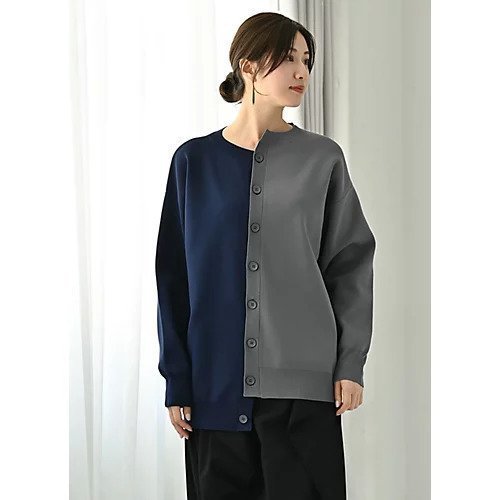 【スタイルデリ/STYLE DELI】の【BLK001】シフトバイカラーカーディガン インテリア・キッズ・メンズ・レディースファッション・服の通販 founy(ファニー) https://founy.com/ ファッション Fashion レディースファッション Fashion for Women トップス・カットソー Cut & Sew Tops カーディガン・羽織り Layered Style Cardigans カーディガン Cardigan, Knitwear ショルダー Shoulder, Shoulder Strap シンプル Simple, Minimal スラックス Slacks, Dress Pants デニム Denim, Jeans Material ドロップ Drop Shoulder, Dropped Style 定番 Standard, Basic Item バランス Balance, Style Balance フロント Front, Front Design 羽織 Haori, Light Jacket リラックス Relax, Relaxed Fit ワイド Wide, Wide Fit 冬 Winter / This Winter おすすめ Recommended / Our Picks 夏 Summer エレガント 上品 Elegant |ID: prp329100004721530 ipo3291000000035902591