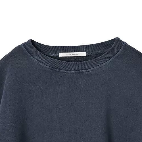 【プレインピープル/PLAIN PEOPLE】のインディゴ裏毛製品染めスウェット 人気、トレンドファッション・服の通販 founy(ファニー) 　ファッション　Fashion　レディースファッション　Fashion for Women　トップス・カットソー　Cut & Sew Tops　レディースパーカー・カジュアルフーディー　Casual Hoodies & Sweatshirts　スウェット・クルーネックトップス　Sweatshirts & Crewnecks / Relaxed Fit Sweat Tops　インディゴ　Indigo Denim　スウェット / スエット　Sweatshirt, Sweatwear　バランス　Balance, Style Balance　フェミニン　Feminine, Girly　フレア　Flare, Flared　ラウンド　Round, Round Neck　洗える　Machine Washable　other-3|ID: prp329100004721533 ipo3291000000034122245