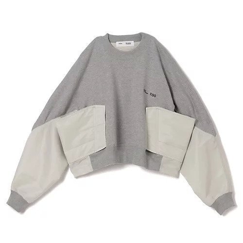 【トーガ トゥ/TOGA TOO】のNylon sweatshirt インテリア・キッズ・メンズ・レディースファッション・服の通販 founy(ファニー) 　ファッション　Fashion　レディースファッション　Fashion for Women　トップス・カットソー　Cut & Sew Tops　シャツ・ブラウス・オフィスカジュアル　Elegant Blouses & Button-Ups　レディースパーカー・カジュアルフーディー　Casual Hoodies & Sweatshirts　ロングTシャツ・Tシャツ　Longline T-Shirts & Tees　スウェット・クルーネックトップス　Sweatshirts & Crewnecks / Relaxed Fit Sweat Tops　2025年　2025　2025-2026秋冬・A/W　Autumn/Winter 2025–26 AW25–26　スウェット / スエット　Sweatshirt, Sweatwear　洗える　Machine Washable　L.GRAY|ID: prp329100004721534 ipo3291000000034122248